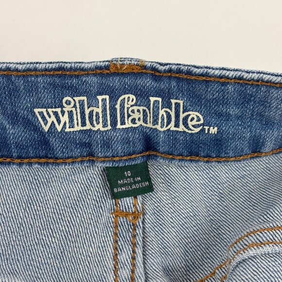 Wild Fable High Rise Mom Jean Womens Size 10 Blue Light Wash Distressed Denim - Picture 6 of 10